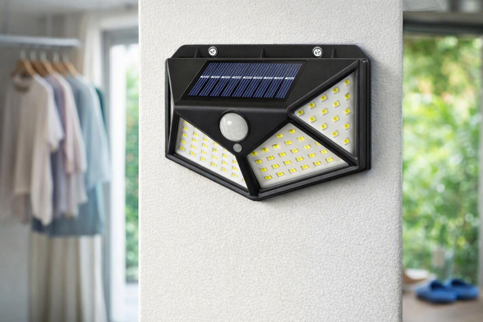 Hình minh họa chủ đề Gia dụng: Đèn năng lượng mặt trời 100 bóng LED và 114 bóng LED có tốt không? Ưu nhược điểm cần biết